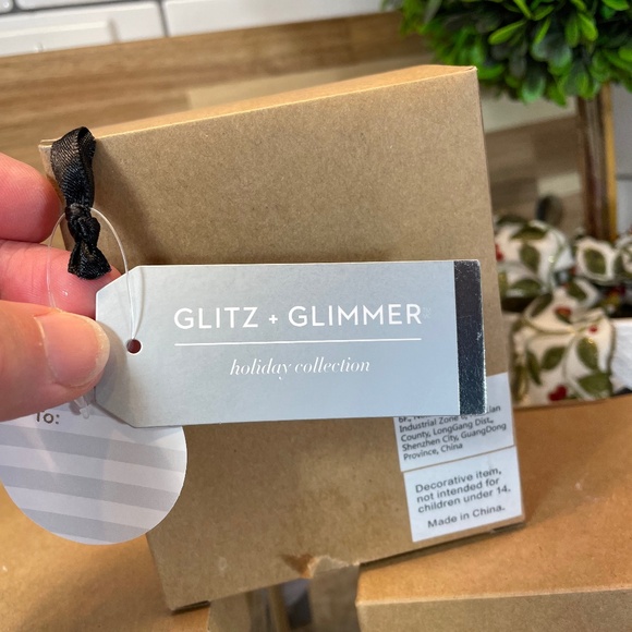 Love You Mean It Porcelain Ornament by Glitz + Glimmer White Gold Black NWT - Picture 4 of 5